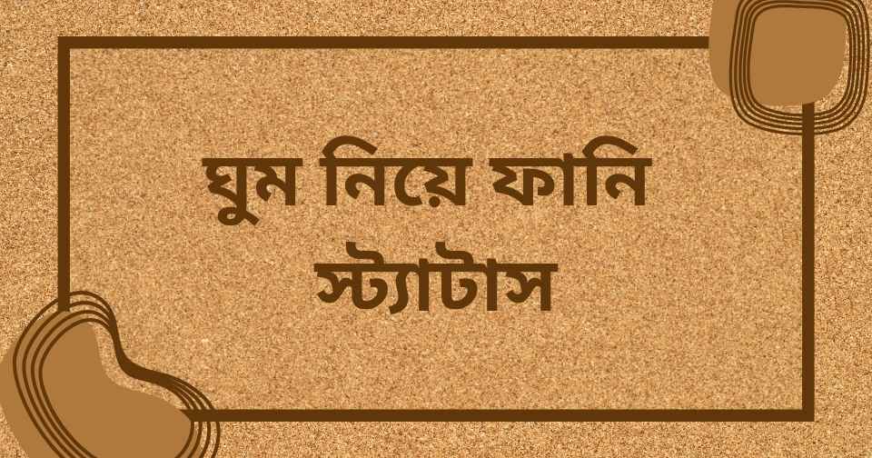 ঘুম নিয়ে ফানি স্ট্যাটাস: