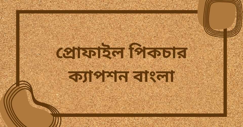 প্রোফাইল পিকচার ক্যাপশন বাংলা