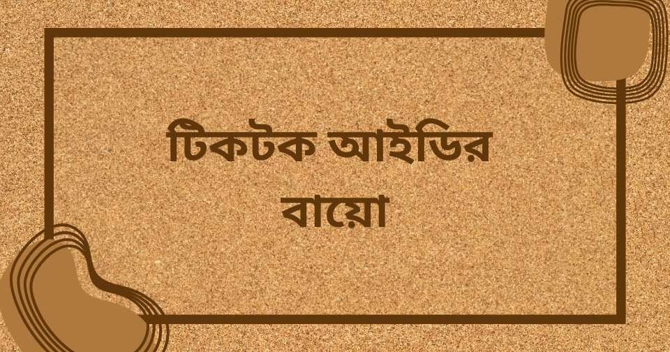 টিকটক বায়ো স্টাইলিশ বাংলা