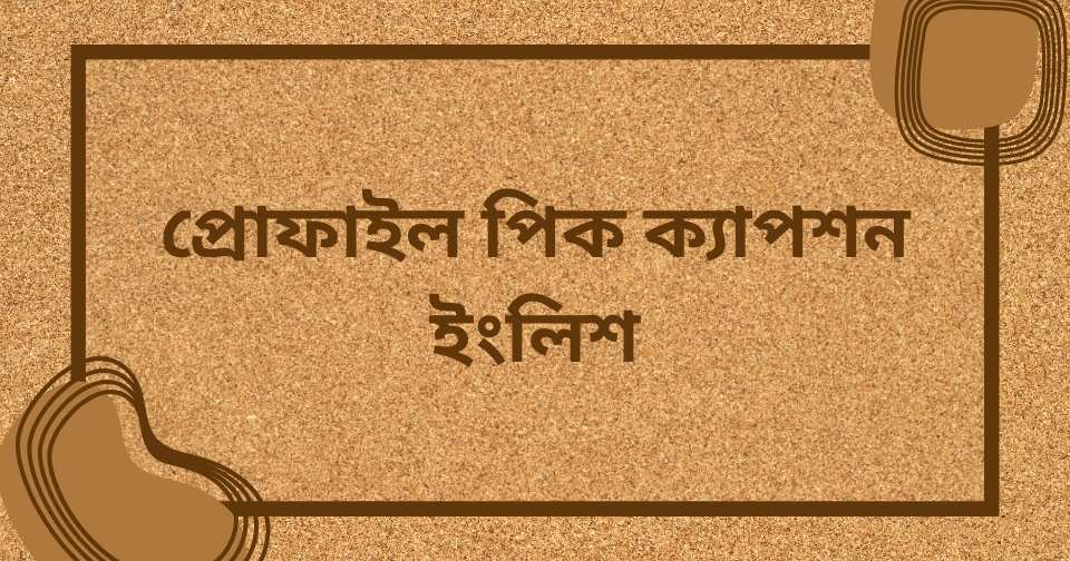 প্রোফাইল পিকচার ক্যাপশন বাংলা