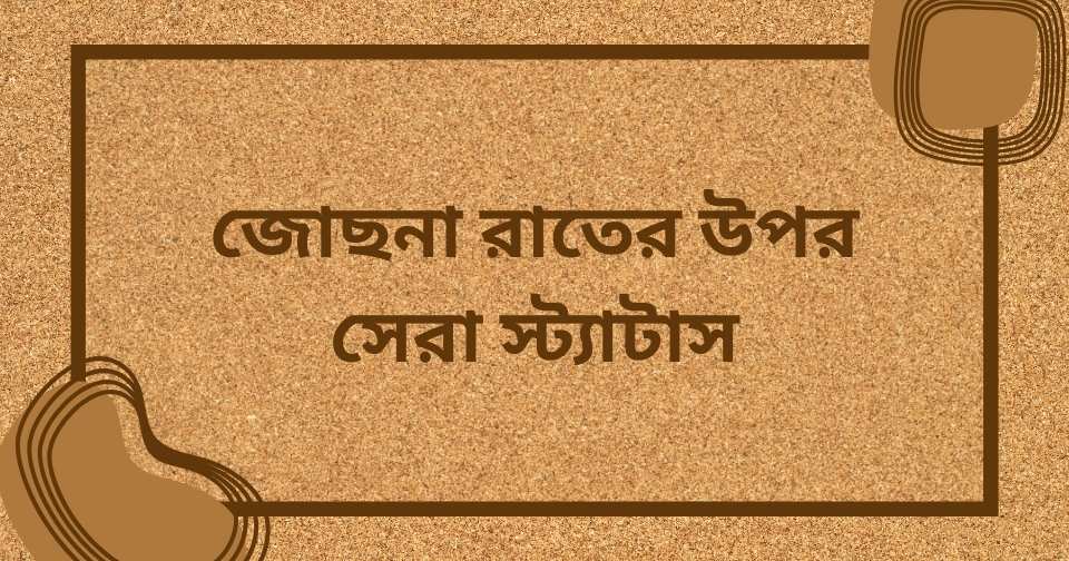 জোৎস্না রাতের ক্যাপশন