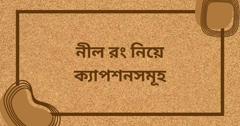 নীল রং নিয়ে ক্যাপশন