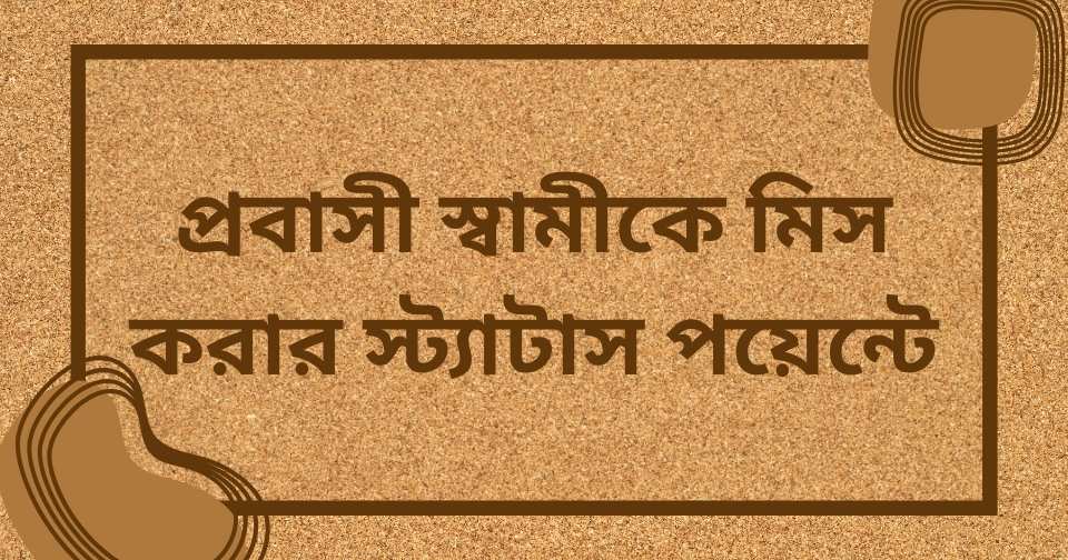 প্রবাসী স্বামীকে নিয়ে স্ট্যাটাস