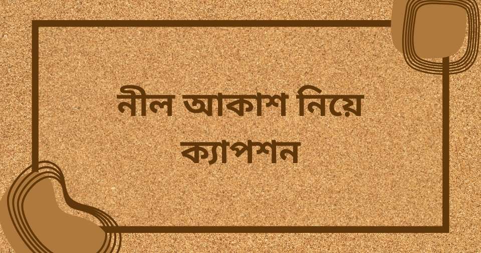 নীল রং নিয়ে ক্যাপশন