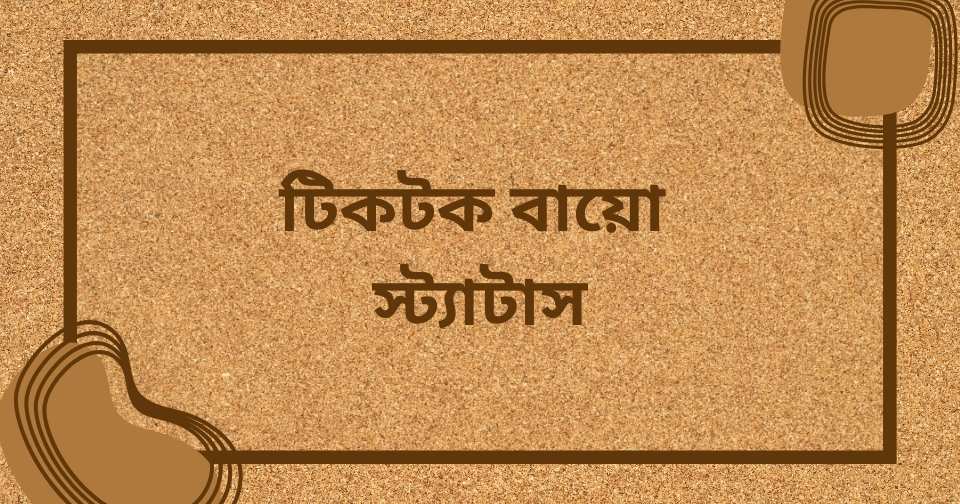 টিকটক বায়ো স্টাইলিশ বাংলা